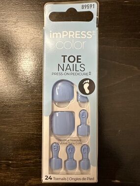 imPRESS Periwinkle Blue Press-On Toe Nails
